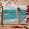 Niña junto al mar -  Pintar Números®