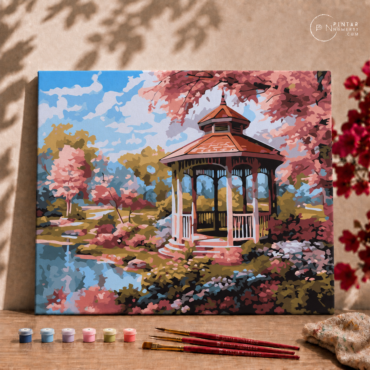 Gazebo on the lake  -  Pintar Números®