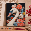 Cisne con flores -  Pintar Números®