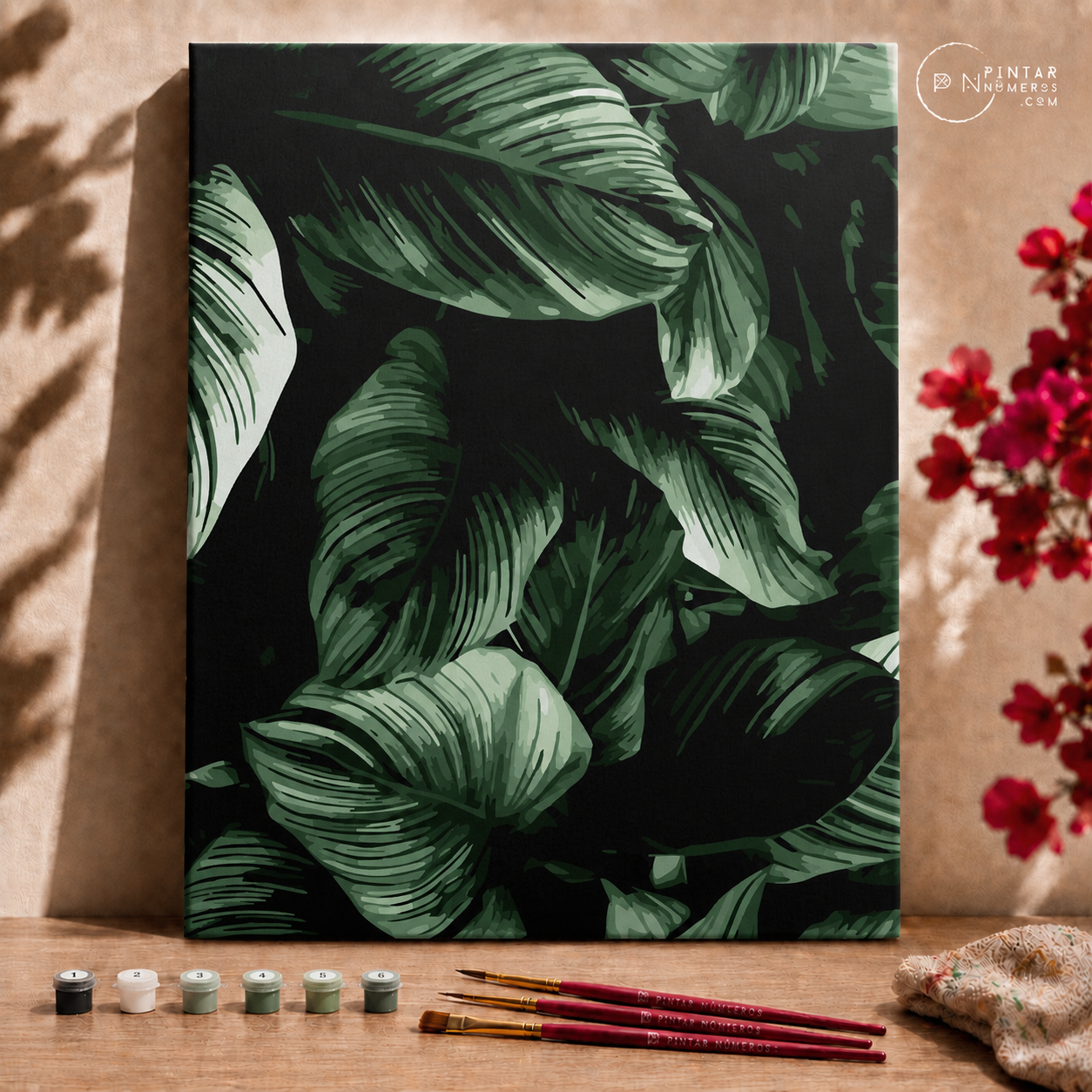 Hojas verdes - Pintar Números®