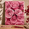 Rosas de color rosa  - Pintar Números®