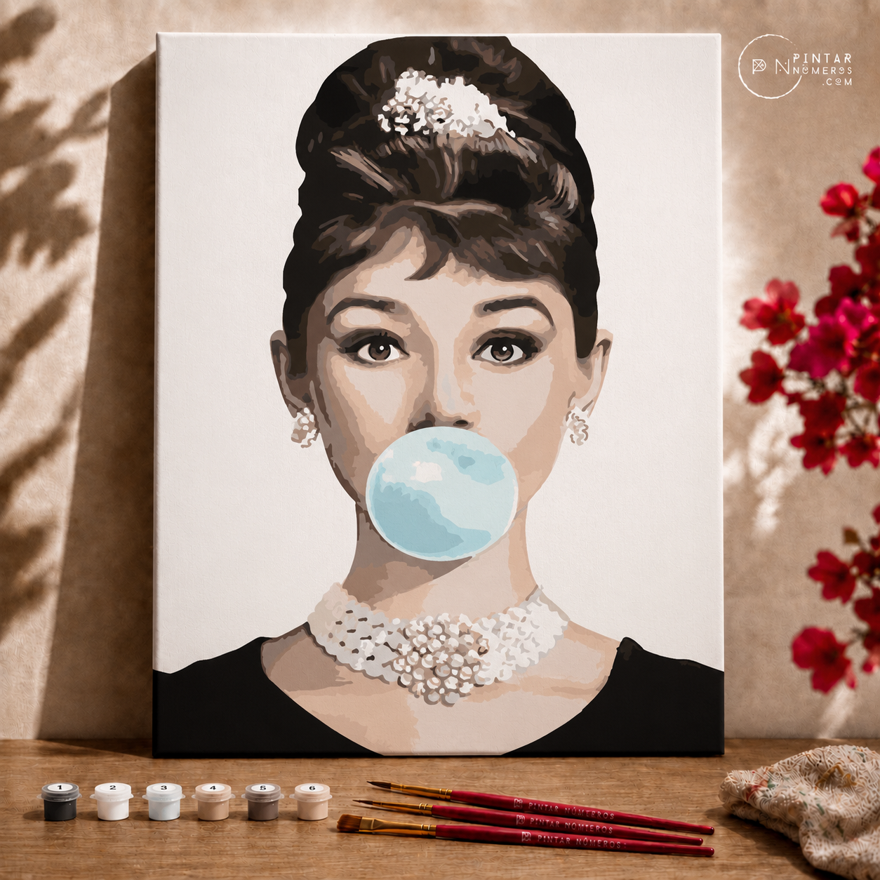Audrey Hepburn chicle - Pintar Números®