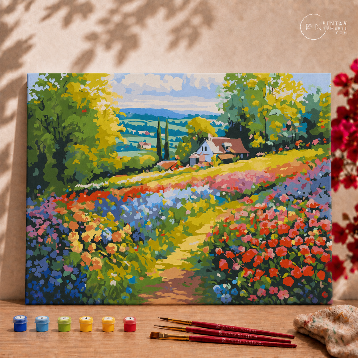 Campo de flores  - Pintar Números®