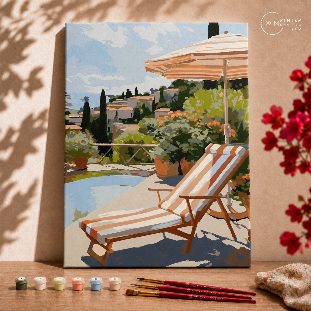 Tumbona al sol - Pintar Números®