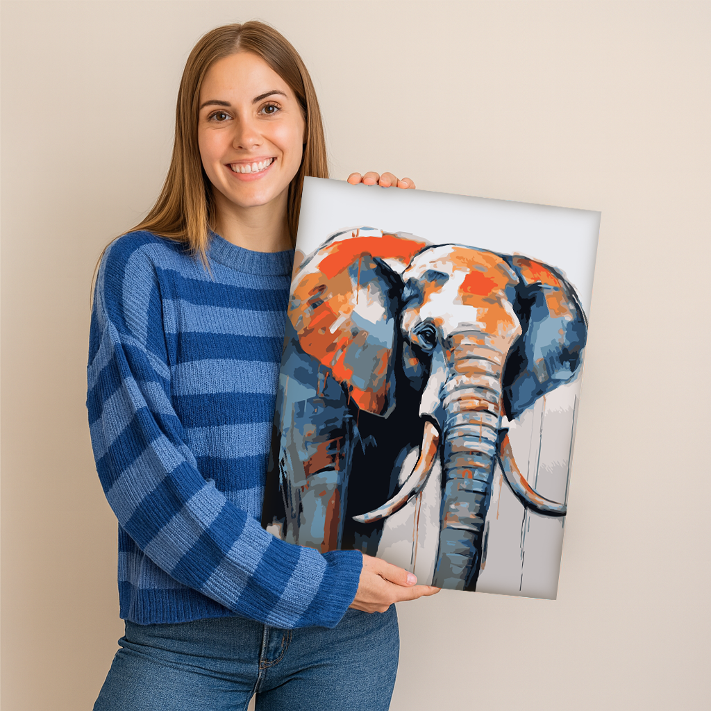 Elefante artístico  - Pintar Números®