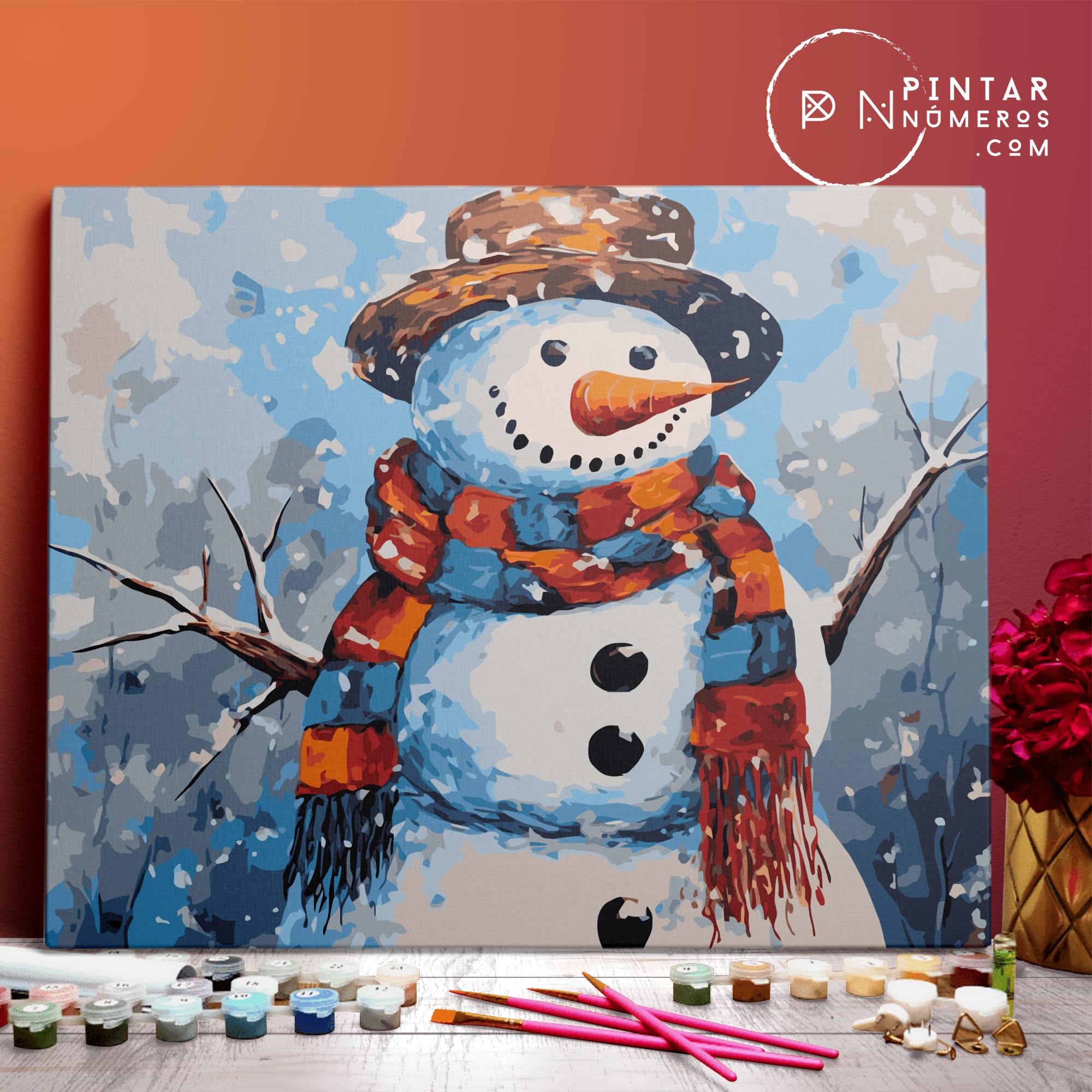 Schneemann  -  Pintar Números®