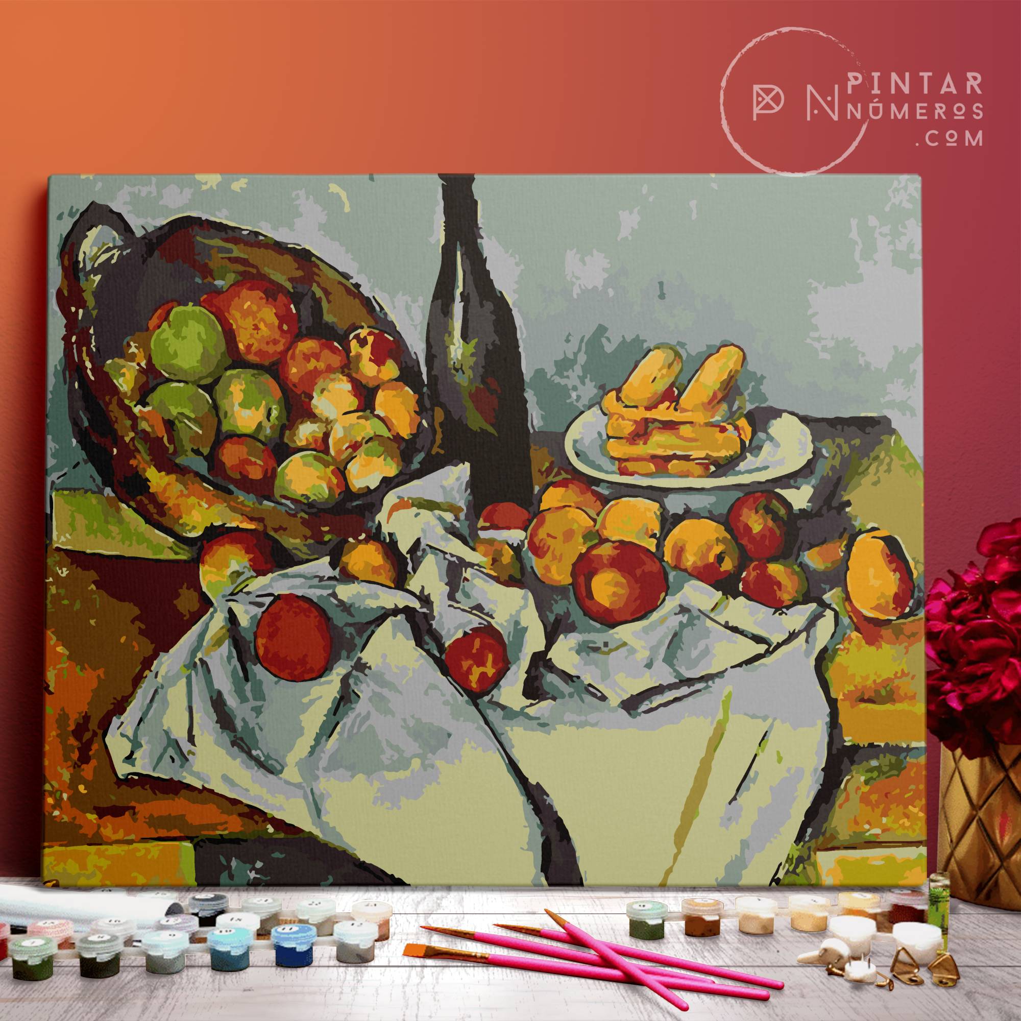 Cesta de manzanas de Paul Cezanne - Pintar Números®