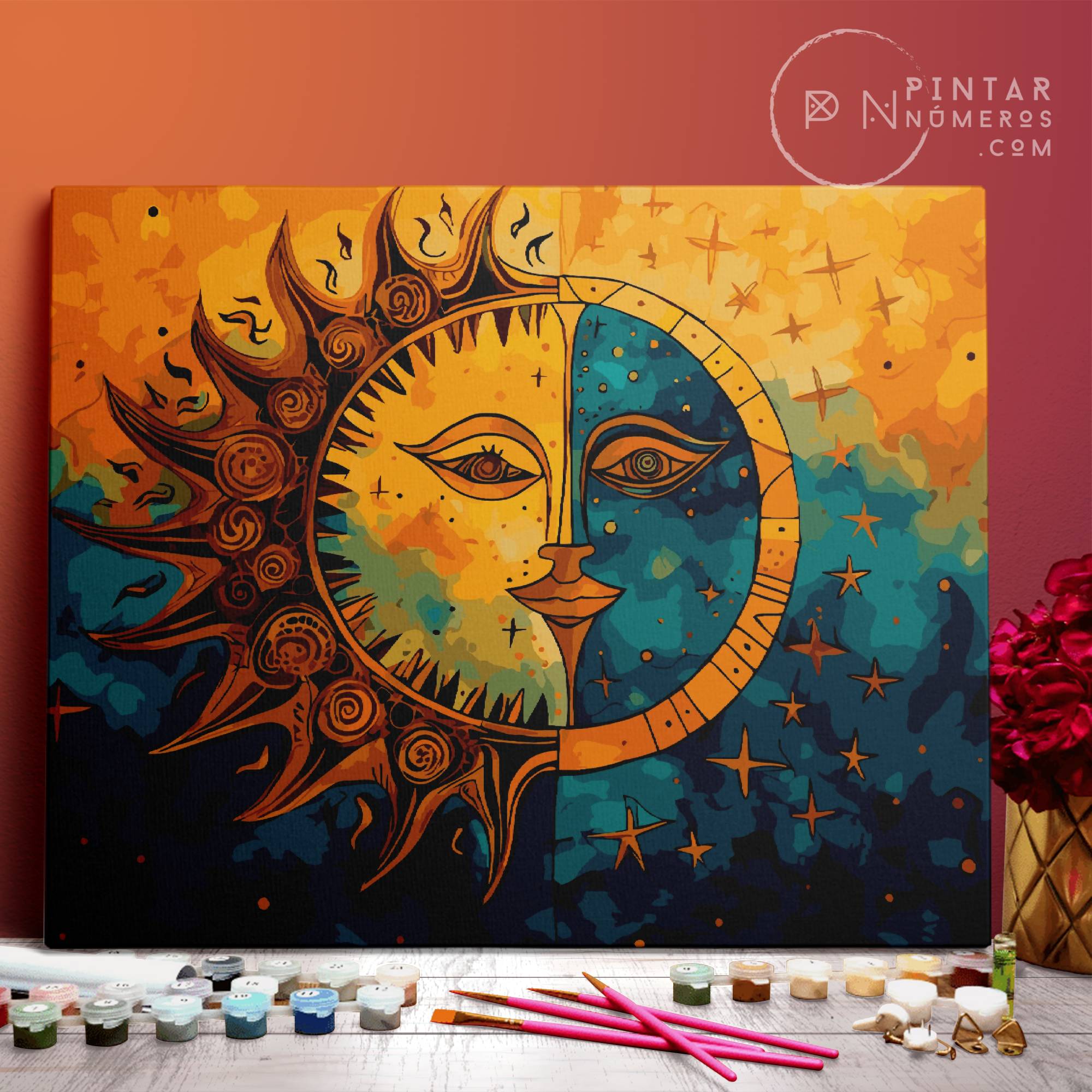 Sonne und Mond – Pintar Numeros®