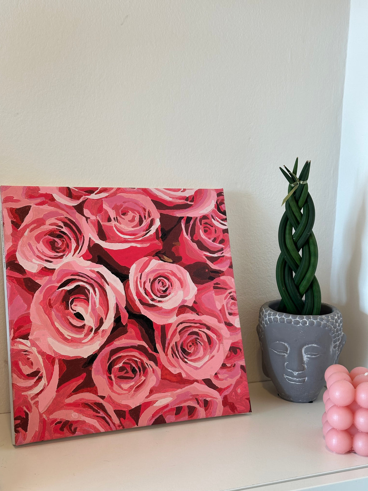 rosas cor de rosa   - Pintar Números®