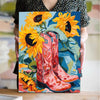 Boots and Sunflowers  -  Pintar Números®