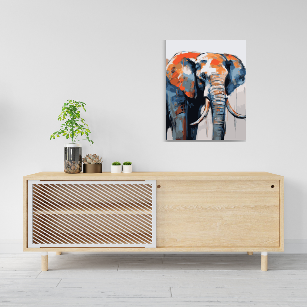 Elefante artístico  - Pintar Números®