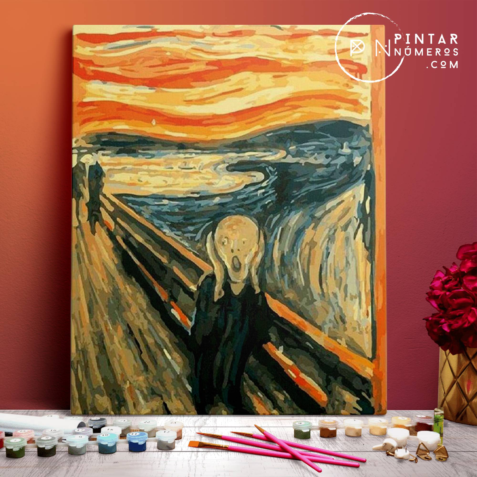 Der abstrakte Schrei von Edvard Munch – Pintar Numeros®