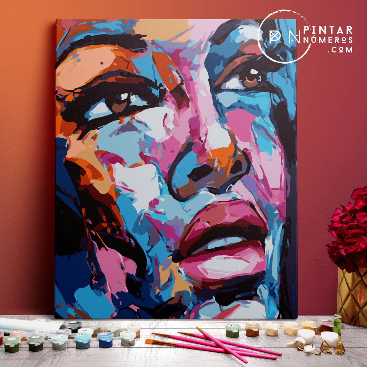 Kit De Pintar Por Números Ave Fénix - Lienzo 40x50 Cm, Pinturas Acrílicas, Pinceles, Ideal Para Adultos Principiantes, Decoración Hogar