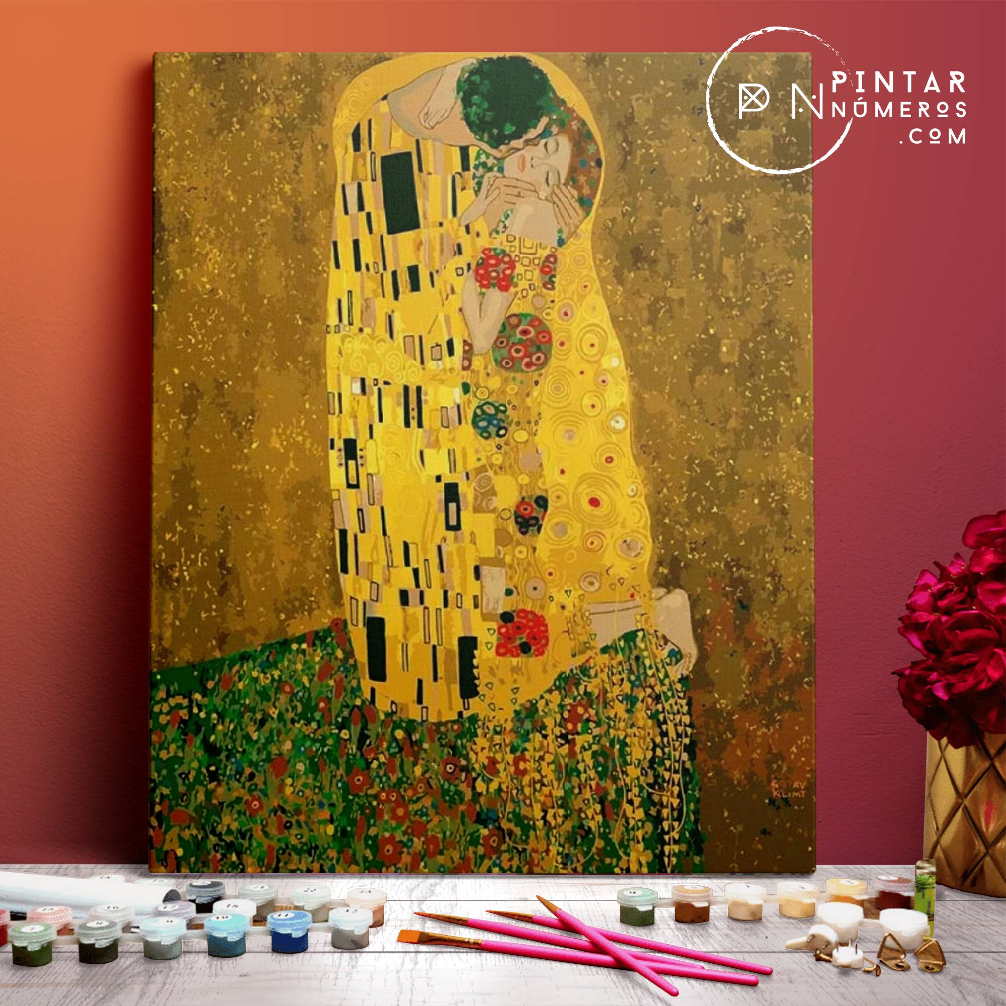 The Kiss by Gustav Klimt - Paint by Numbers