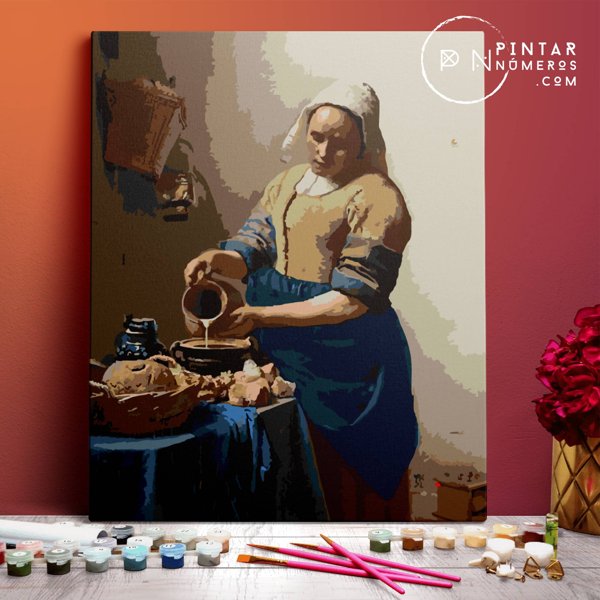 La lechera de Johannes Vermeer - Pintar Números®