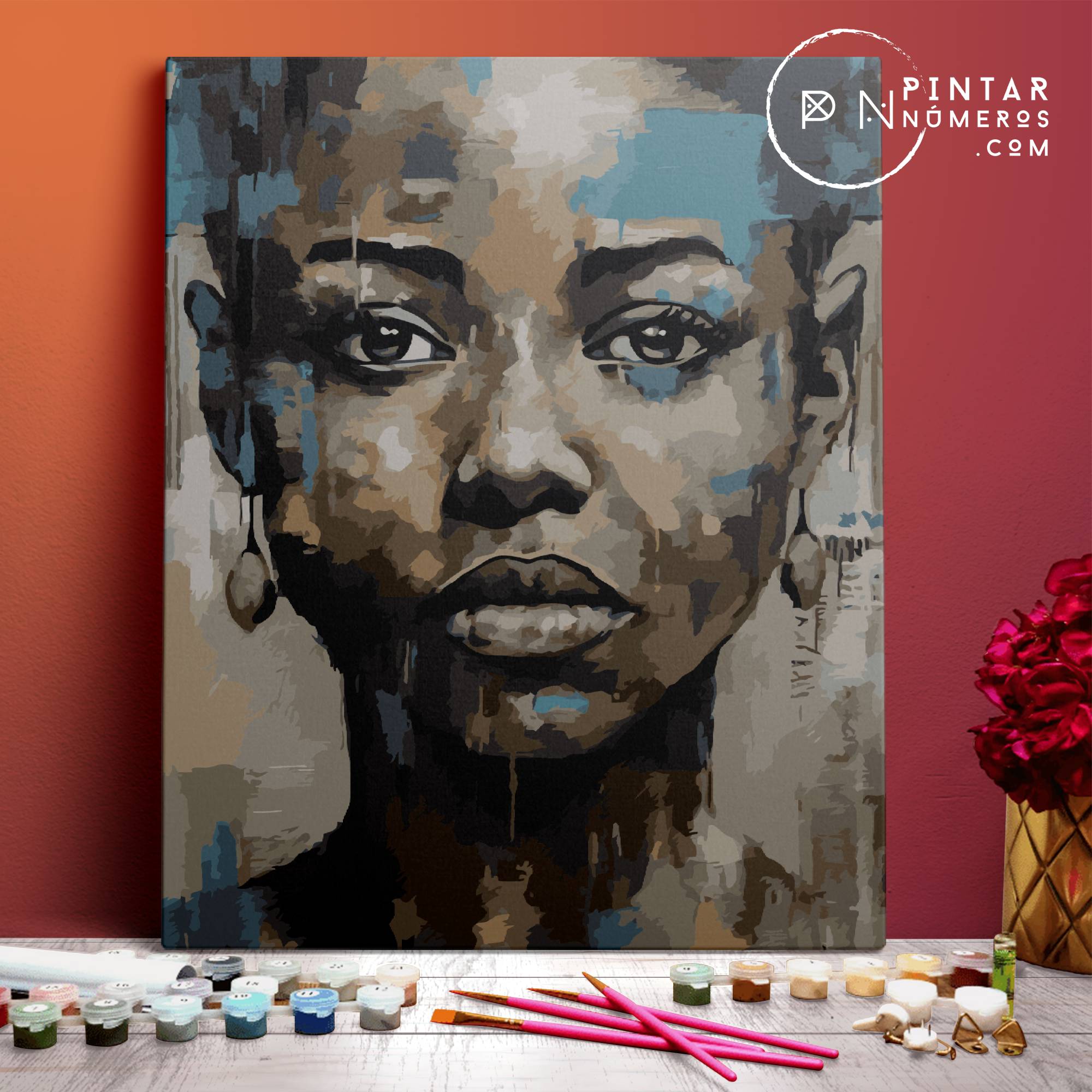 Afrikanisches Gesicht – Pintar Numeros®