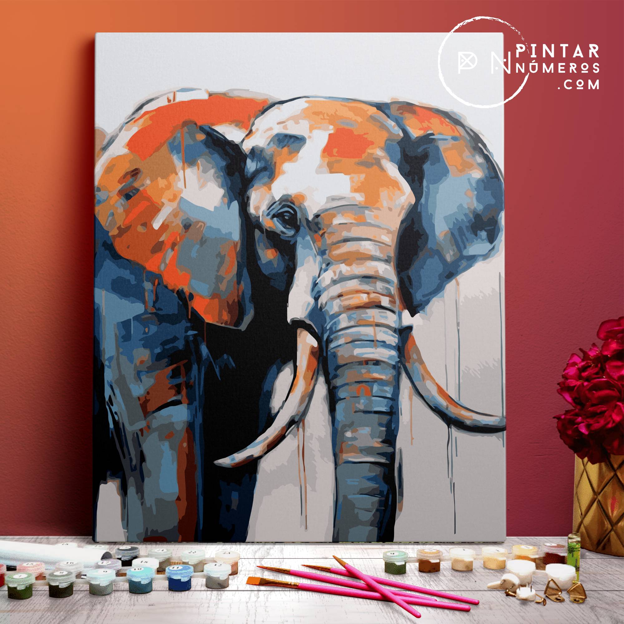 Künstlerischer Elefant – Pintar Numeros®