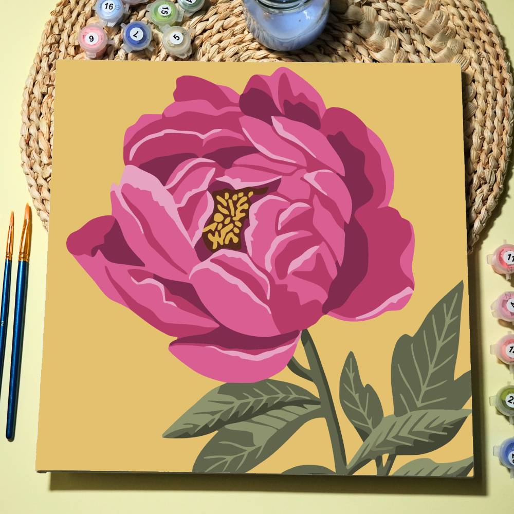 Flor rosa -  Pintar Números®