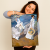 Walk along the seashore by Joaquin Sorolla  - Pintar Números®