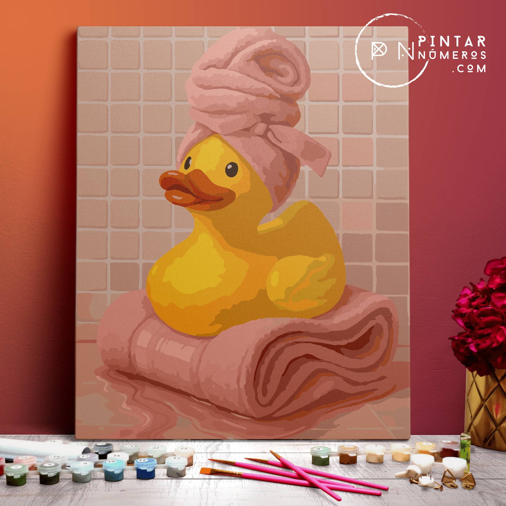 Monkey in the bathtub  - Pintar Números®