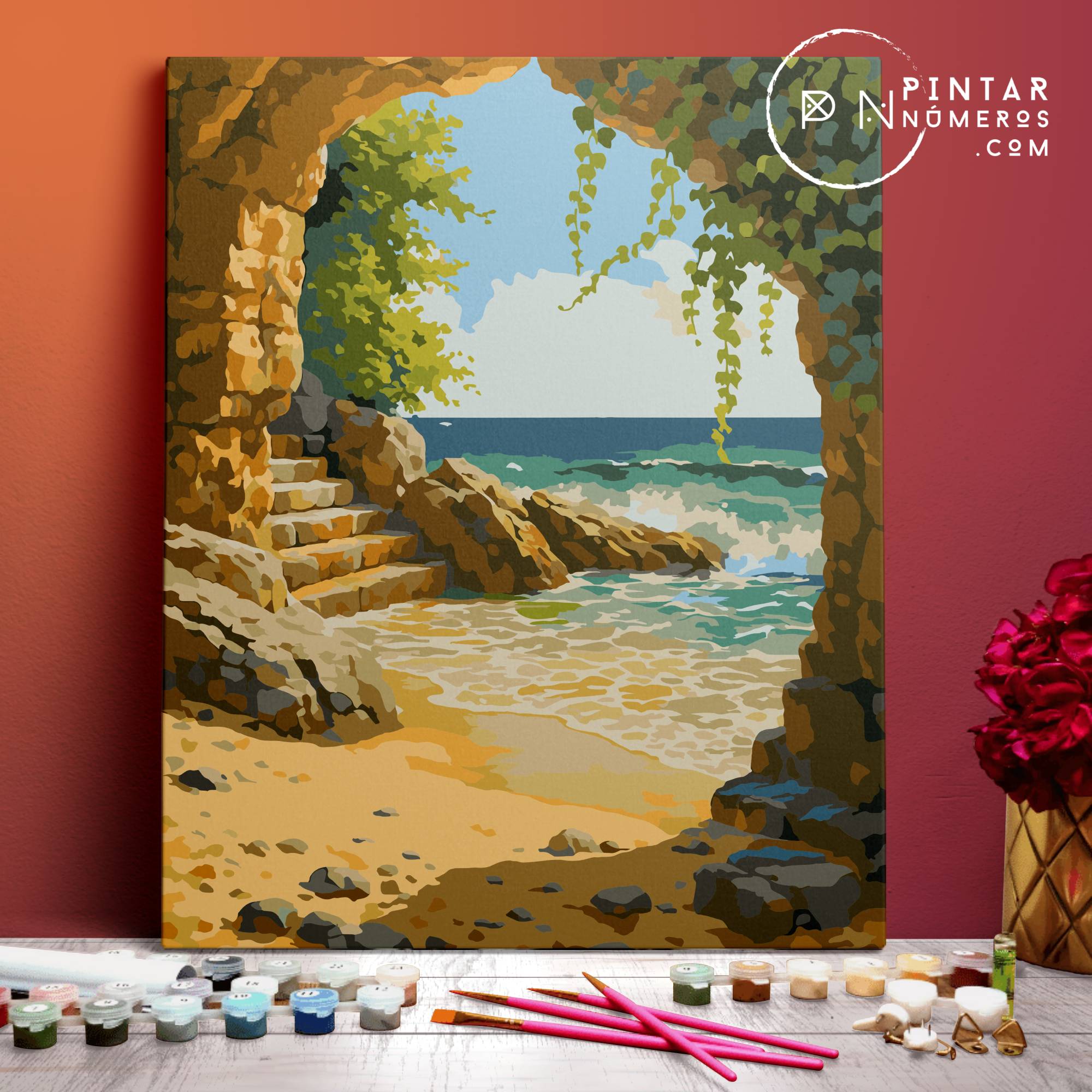 Playa escondida - Pintar Números®
