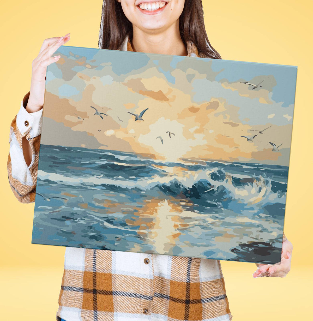Sunset at sea  - Pintar Números®