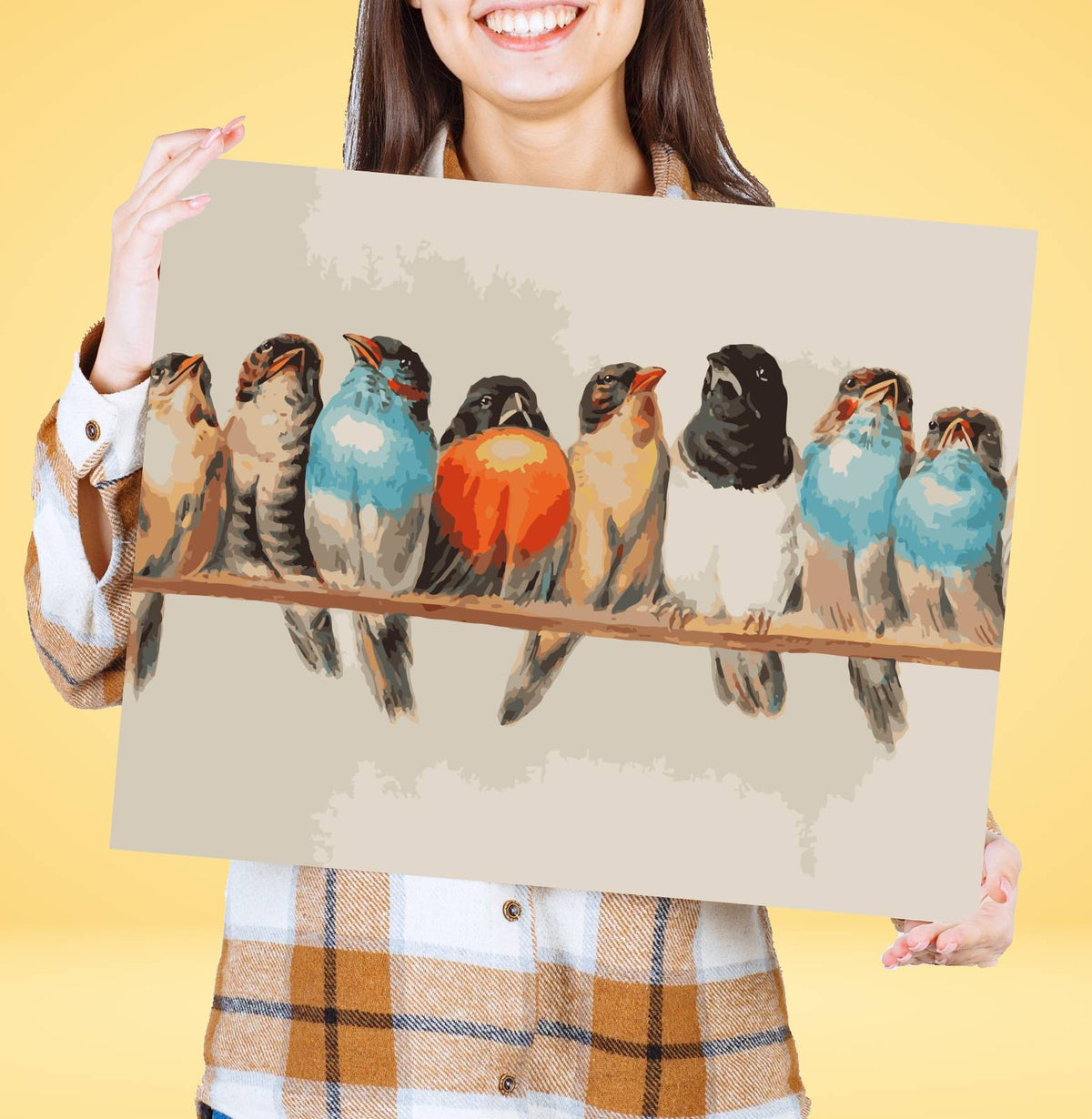 Pájaros posando -  Pintar Números®