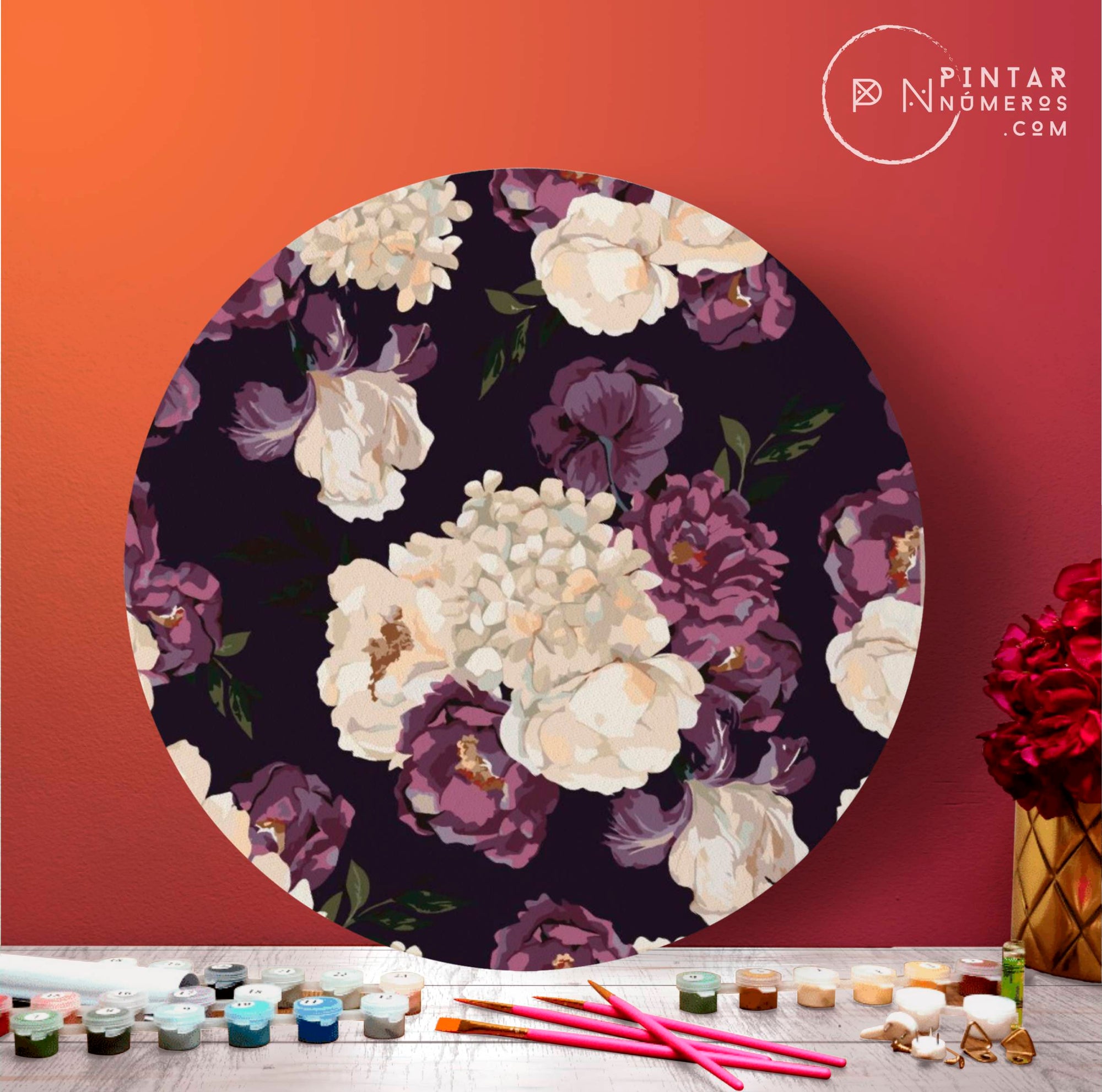 Arte floral roxa  - [[PL170]]