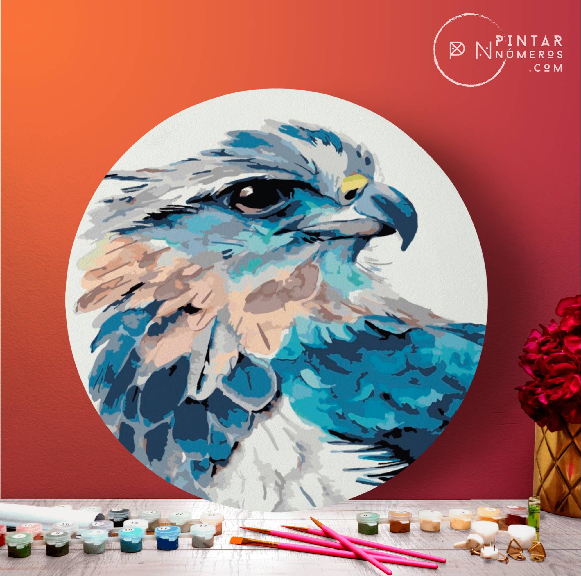 blauer Adler  - Pintar Números®