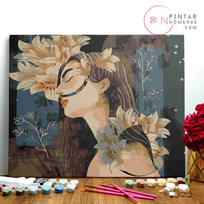Fairy Princess with Lilies - Pintar Números ®