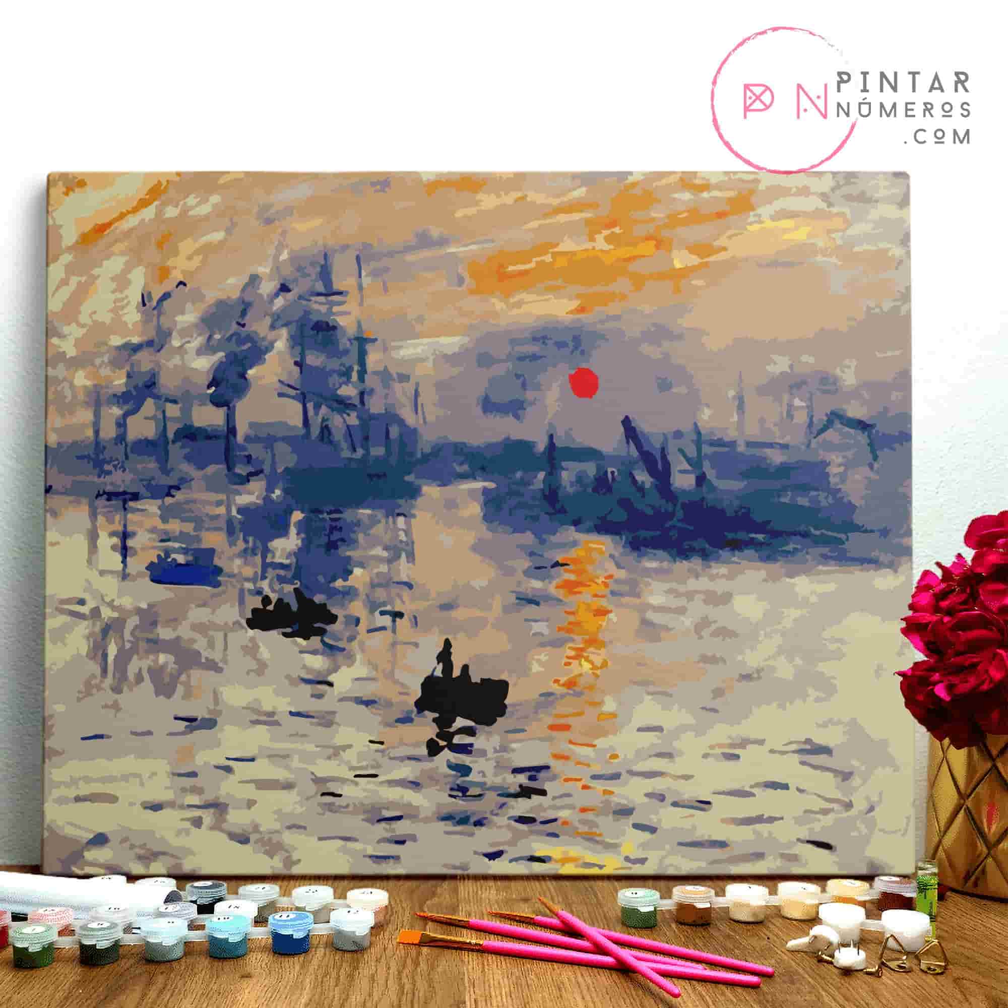 Monet's Rising Sun Print - Pintar Números®