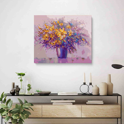 Vase of Violet Flowers - Pintar Números®