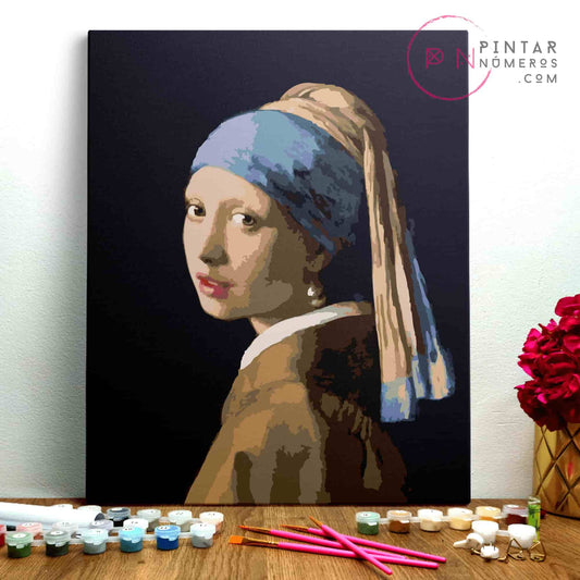 Young Man with a Pearl Earring by Johannes Vermeer - Pintar Números®