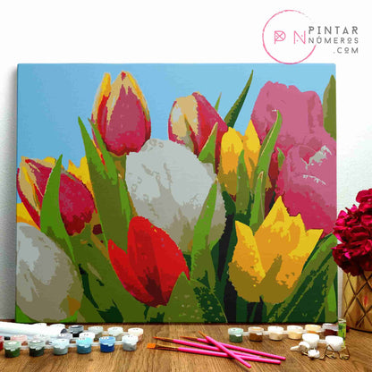 Colorful Tulips - Pintar Números®