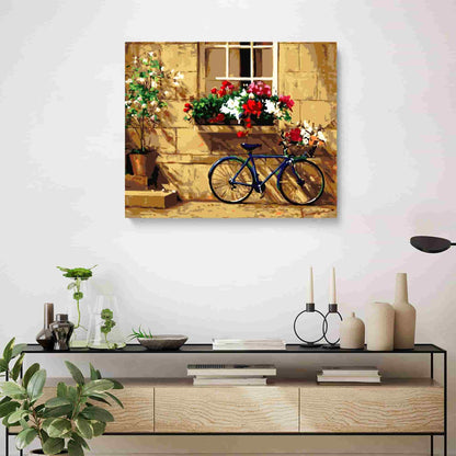 Bicycle with flowers - Pintar Números ®