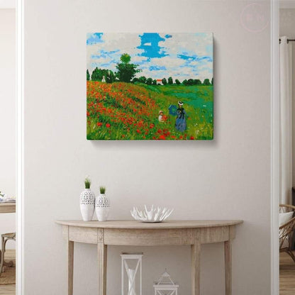 PINTAR NÚMEROS _ Campo de Amapolas de Claude Monet - Pintar por numeros